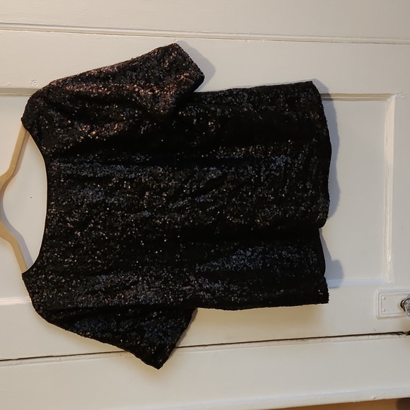 DIP SEQUIN OVERLAY TOP SIZE LARGE - Picture 3 of 3